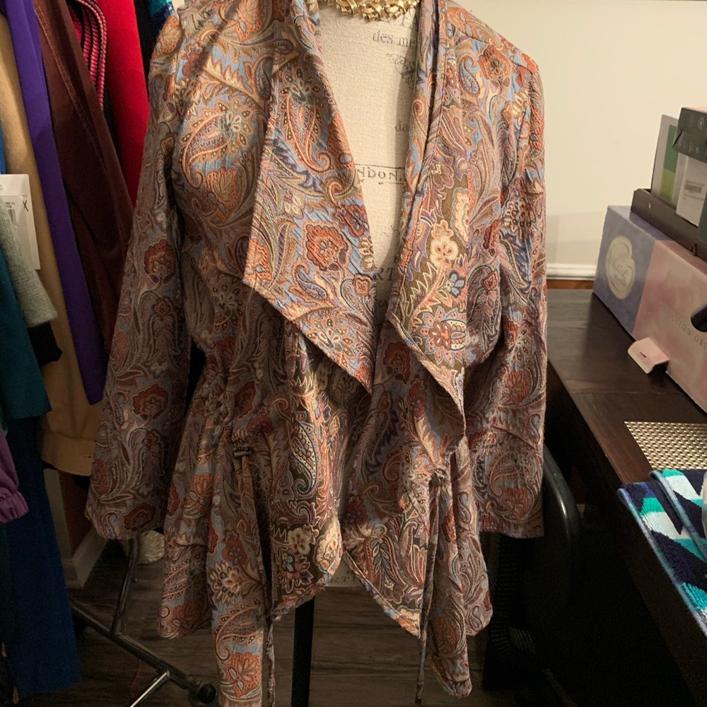 Ruby Rd Paisley Print Jacket Blazer - image 2